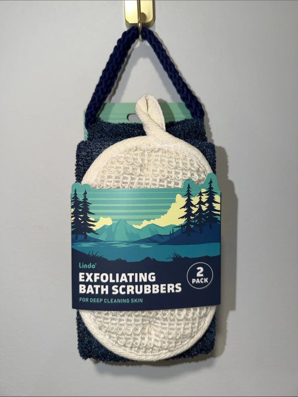 Lindo Ivory Navy 2 piece Exfoliating Duo Set